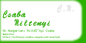csaba miltenyi business card